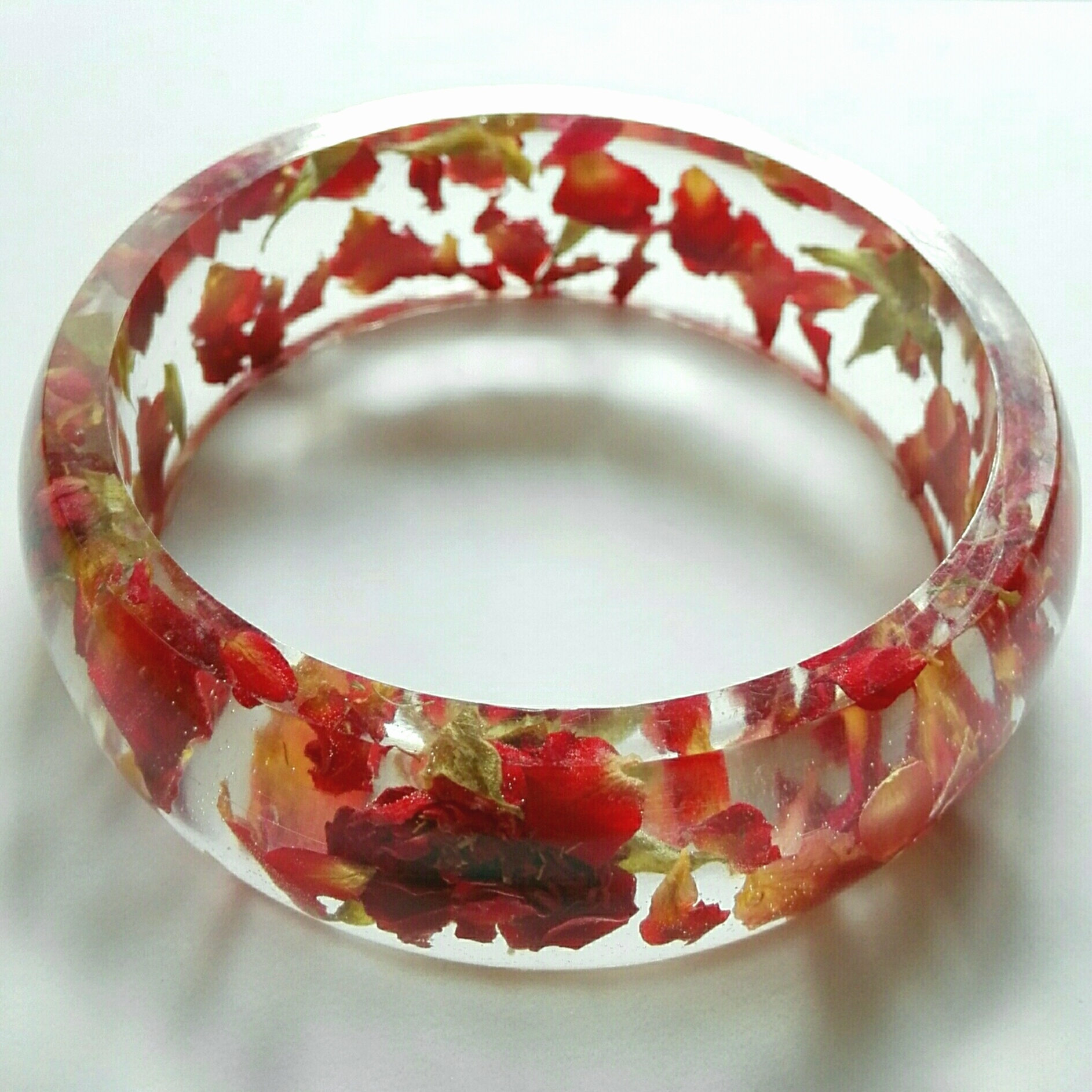 Roselle Twisted Pink Resin Bangle (6 pieces) main image 1