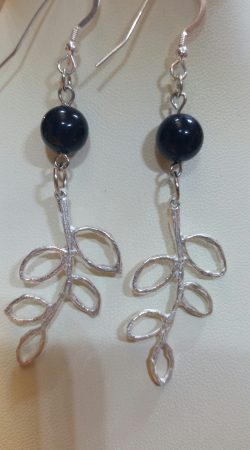 Onyx with Metal Bead Earrings by Catherine  - featured on Jewelry Making Journal