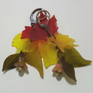 Vermont Autumn - Lucite Leaf Jewelry by Dianne Culbertson-Jacques - featured on Jewelry Making Journal