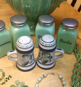 Grandma's Green Beads, Remade by Catherine - featured on Jewelry Making Journal