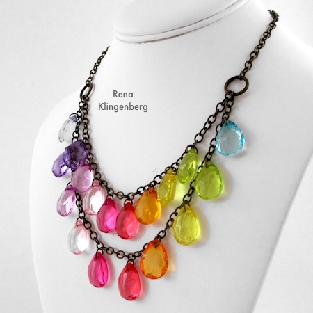 Two-Tier Bib Necklace - Tutorial by Rena Klingenberg