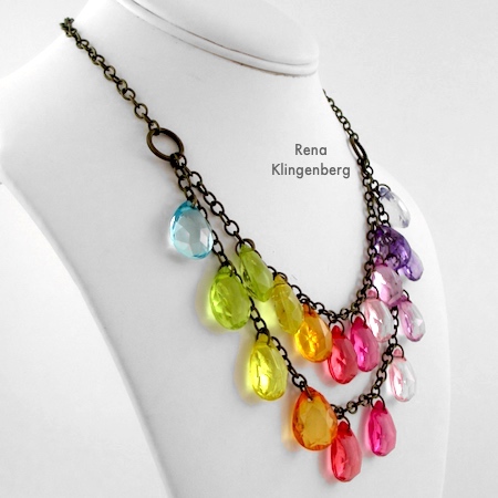 Two-Tier Bib Necklace - Tutorial by Rena Klingenberg