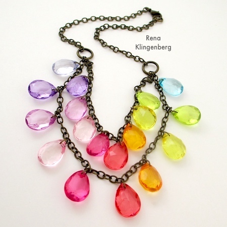 Two-Tier Bib Necklace - Tutorial by Rena Klingenberg