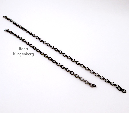 Chains for Two-Tier Bib Necklace - Tutorial by Rena Klingenberg