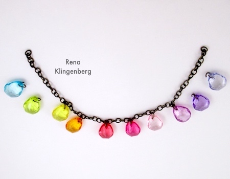 Attaching Beads to Two-Tier Bib Necklace - Tutorial by Rena Klingenberg