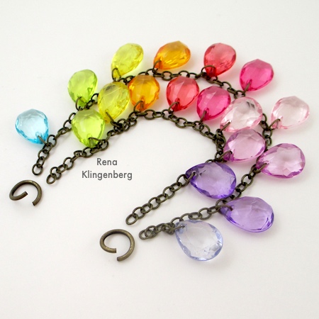 Attaching the tiers of chain for Two-Tier Bib Necklace - Tutorial by Rena Klingenberg