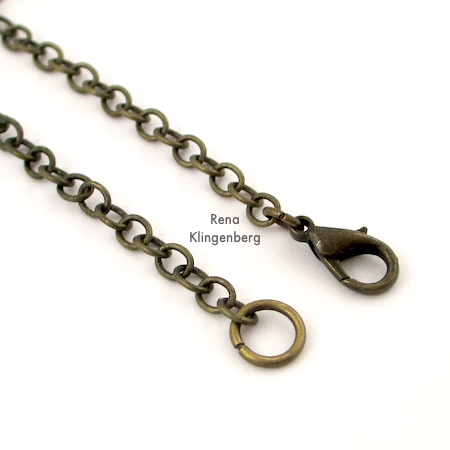 Attaching Clasp to Two-Tier Bib Necklace - Tutorial by Rena Klingenberg