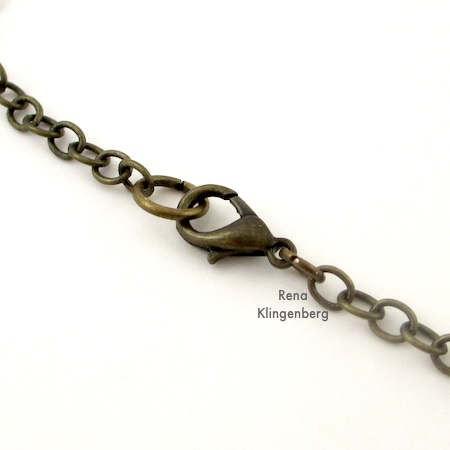 Attaching Clasp to Two-Tier Bib Necklace - Tutorial by Rena Klingenberg