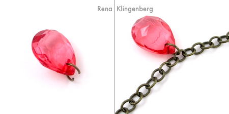 Attaching Beads to Two-Tier Bib Necklace - Tutorial by Rena Klingenberg