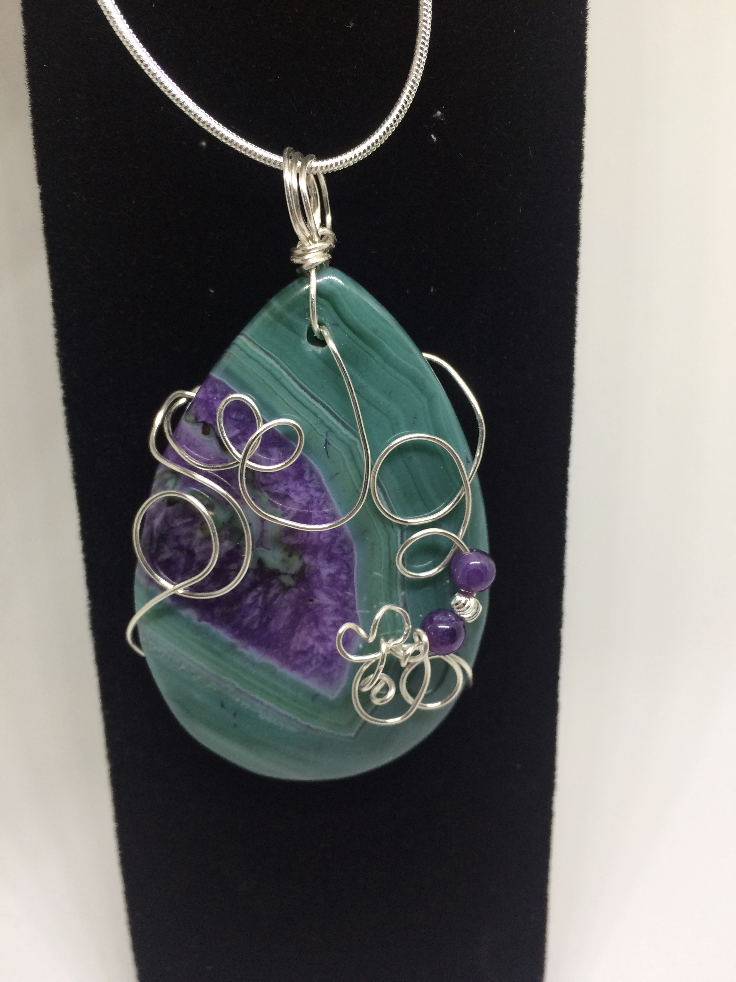 Wire Wrapped Agate Pendant Necklaces Jewelry Making Journal