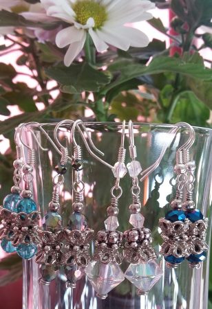 Crystal drop earrings by Louise  - featured on Jewelry Making Journal