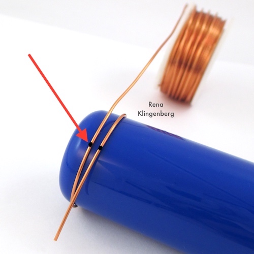 Colorful Hoop Earrings (Tutorial) by Rena Klingenberg - shaping the wire