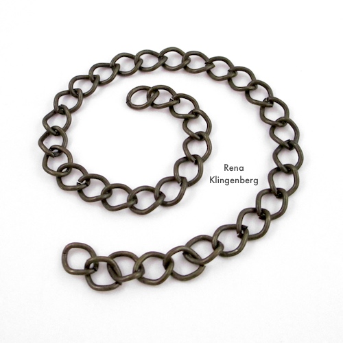 Rugged Hardware Necklace Tutorial by Rena Klingenberg - chain for finishing the necklace