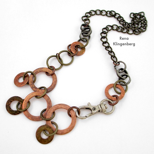 Rugged Hardware Necklace Tutorial by Rena Klingenberg
