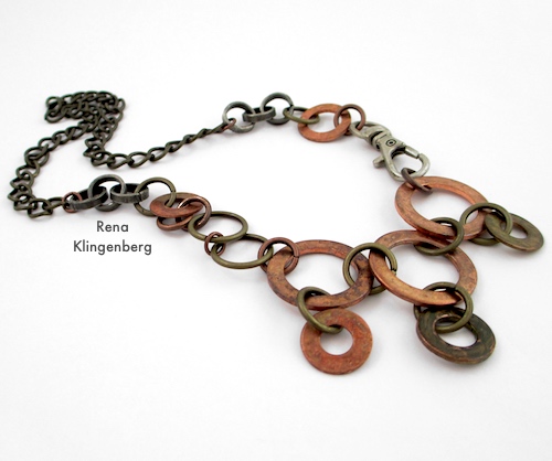 Rugged Hardware Necklace Tutorial by Rena Klingenberg