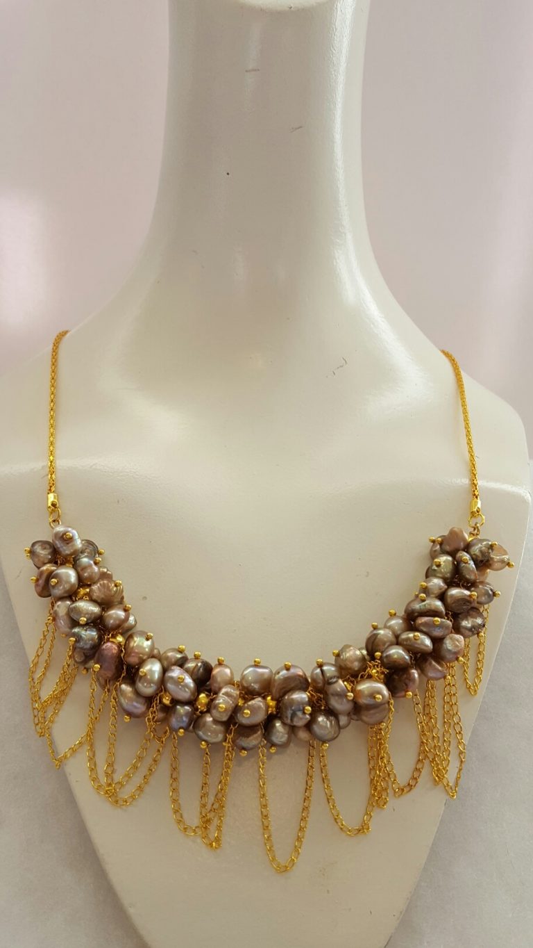 Pearl Cluster Tassel Necklace Jewelry Making Journal