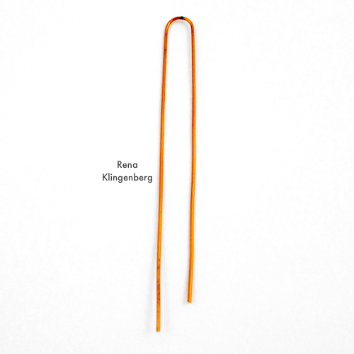 Simply Elegant Long Earrings Tutorial by Rena Klingenberg - shaping the wire