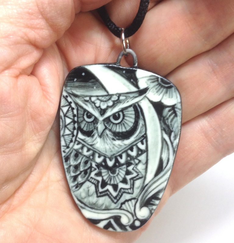 Hand Painted Porcelain Pendants Wearable Art Jewelry Making Journal