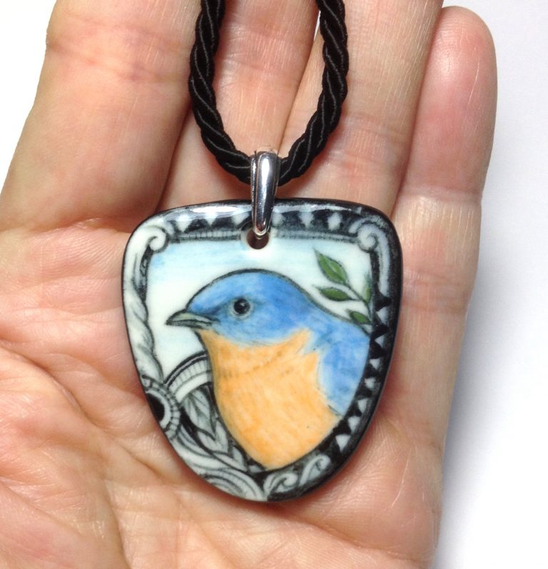 Hand Painted Porcelain Pendants Wearable Art Jewelry Making Journal