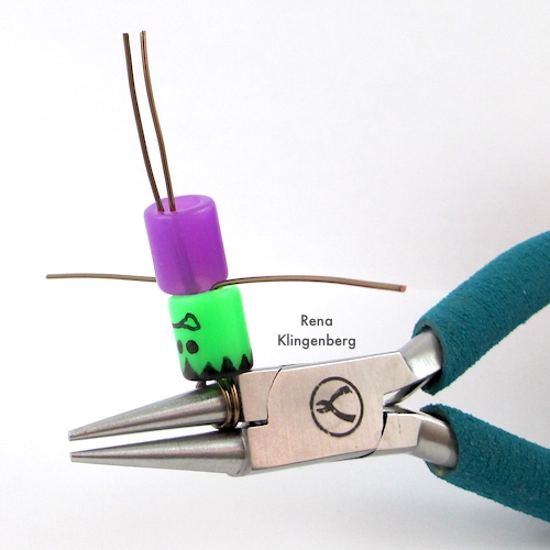 Frankenstein Necklace - Halloween Jewelry Tutorial by Rena Klingenberg - putting Frankenstein together