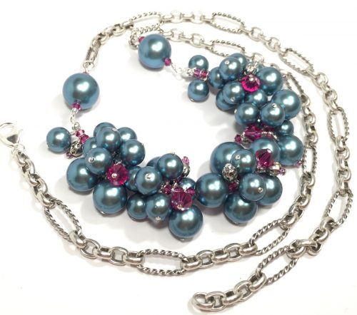 Pearl Cluster Necklace by Andrea Isom  - featured on Jewelry Making Journal