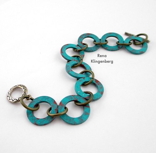 Patina Hardware Bracelet Tutorial by Rena Klingenberg