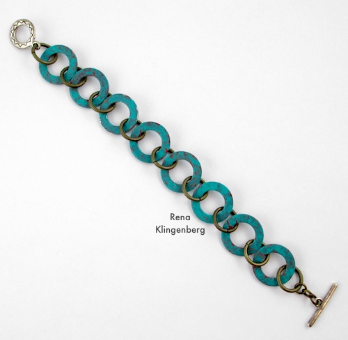 Patina Hardware Bracelet Tutorial by Rena Klingenberg
