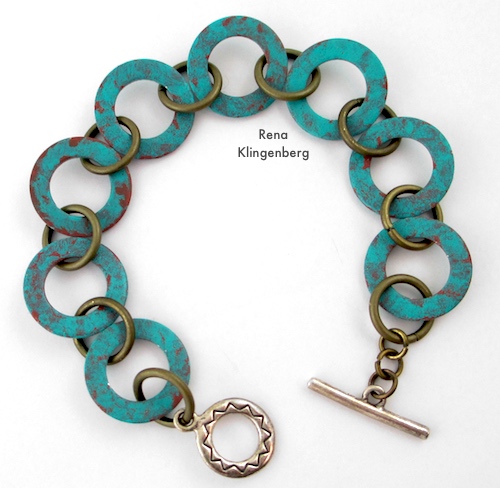 Patina Hardware Bracelet Tutorial by Rena Klingenberg