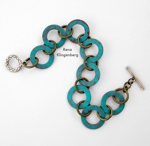 Patina Hardware Bracelet Tutorial by Rena Klingenberg