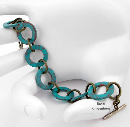 Patina Hardware Bracelet Tutorial by Rena Klingenberg