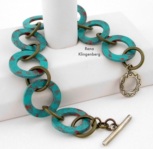 Patina Hardware Bracelet Tutorial by Rena Klingenberg