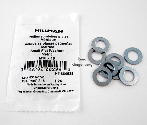 Washers for Patina Hardware Bracelet Tutorial by Rena Klingenberg