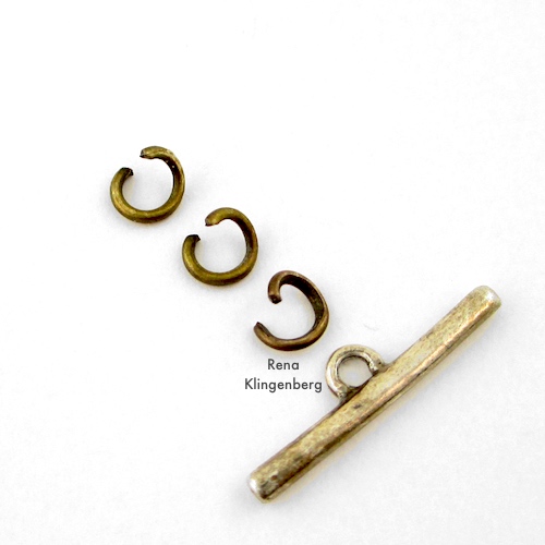 Attaching Clasp to Patina Hardware Bracelet Tutorial by Rena Klingenberg