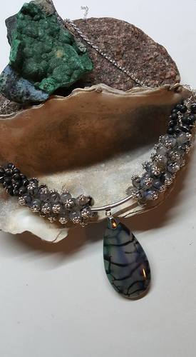 Dragon's Tale Necklace by Stephanie Little  - featured on Jewelry Making Journal