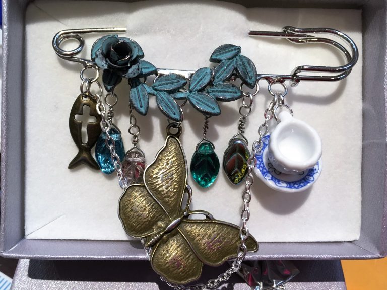 shawl pins and rings