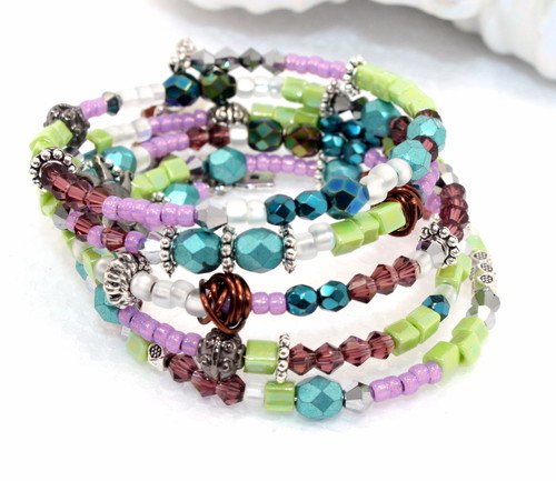 Spring Bling Beaded Bracelet by Christi Uliczny  - featured on Jewelry Making Journal