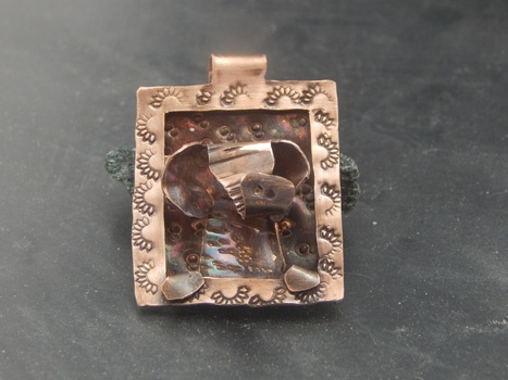 Jewelry Frame Challenge Pendant by Elizabeth Reid - featured on Jewelry Making Journal