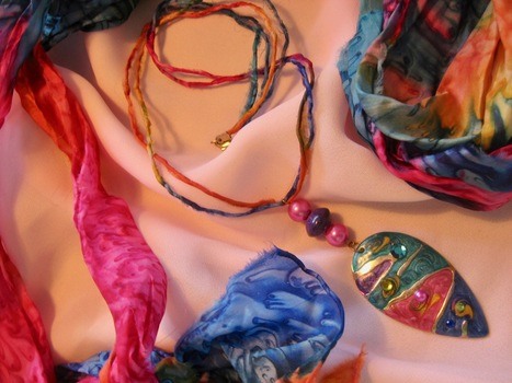 Colourful Silk Cord Necklaces by Tamara Robertson - featured on Jewelry Making Journal