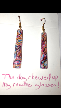 The Dog Chewed up My Reading Glasses, So I Made Earrings by Boyd Ashworth - featured on Jewelry Making Journal