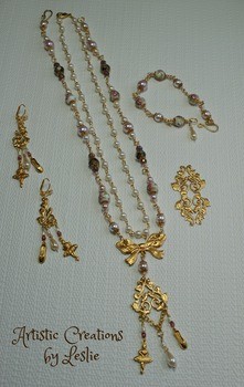 Parure Set, Fit for Wearing to a Ballet, by Leslie - featured on Jewelry Making Journal