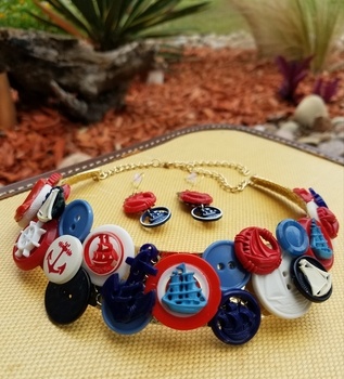 A Sailing We Shall Go - Summertime Patriotic Jewelry by Deborah Rodriguez - featured on Jewelry Making Journal