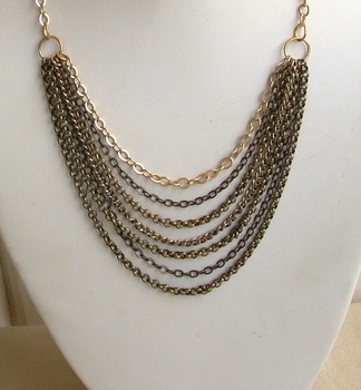 Chain Gang Necklace by Nancy Vaughan - featured on Jewelry Making Journal