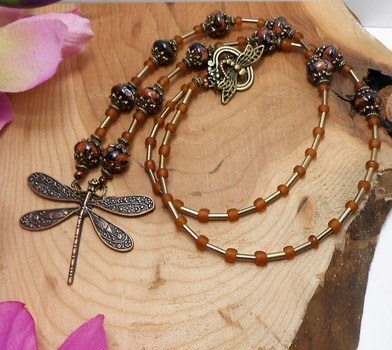 Dragonfly Dreams Jewelry Set by Rose Miller - featured on Jewelry Making Journal