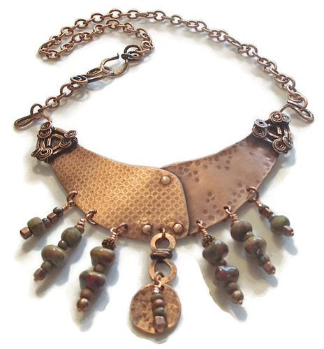 Ethnic Bib Style Necklace by Juanita Day  - featured on Jewelry Making Journal