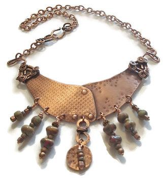 Ethnic Bib Style Necklace by Juanita Day - featured on Jewelry Making Journal