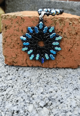 Black Ice Pendant by Debbie Frost  - featured on Jewelry Making Journal
